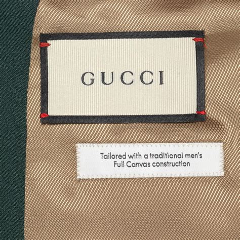 Gucci Fluid Drill Jacket With Label In Green 